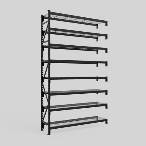 Longspan Metal Shelving - 3100mm High - Add-On Bay - Mesh Shelf