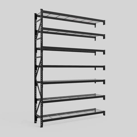 Longspan Metal Shelving - 3100mm High - Add-On Bay - Mesh Shelf