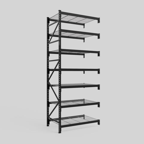 Longspan Metal Shelving - 3100mm High - Add-On Bay - Mesh Shelf