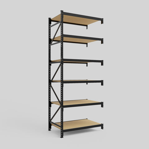 Longspan Metal Shelving - 3100mm High - Add-On Bay - Particleboard Shelf