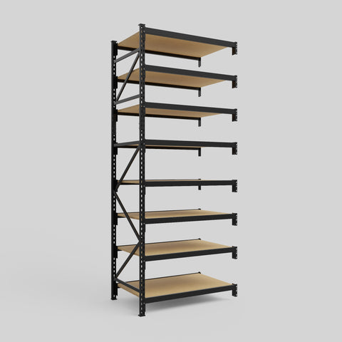 Longspan Metal Shelving - 3100mm High - Add-On Bay - Particleboard Shelf