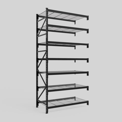 Longspan Metal Shelving - 3100mm High - Add-On Bay - Mesh Shelf