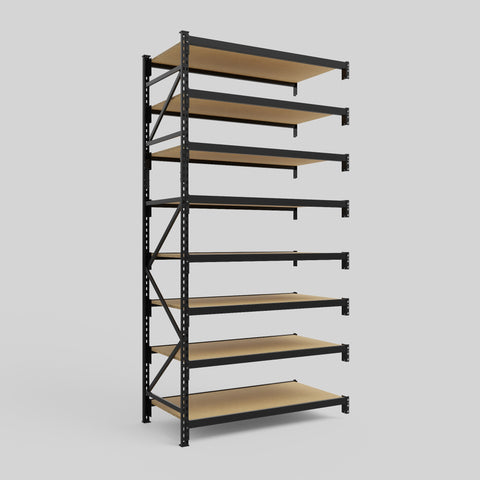Longspan Metal Shelving - 3100mm High - Add-On Bay - Particleboard Shelf