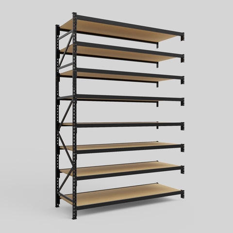 Longspan Metal Shelving - 3100mm High - Add-On Bay - Particleboard Shelf