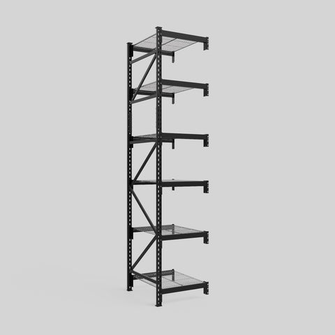 Longspan Metal Shelving - 3100mm High - Add-On Bay - Mesh Shelf