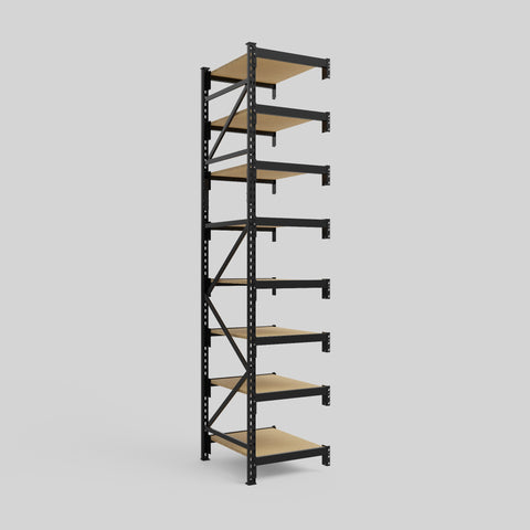 Longspan Metal Shelving - 3100mm High - Add-On Bay - Particleboard Shelf