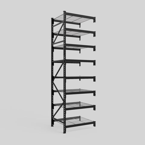 Longspan Metal Shelving - 3100mm High - Add-On Bay - Mesh Shelf