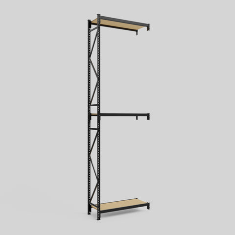 Longspan Metal Shelving - 4200mm High - Add-On Bay - Particleboard Shelf