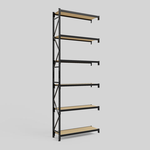 Longspan Metal Shelving - 4200mm High - Add-On Bay - Particleboard Shelf