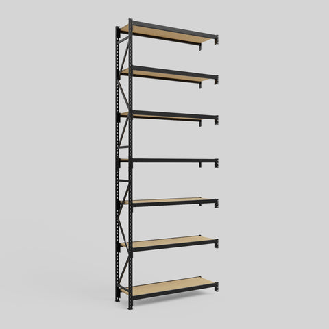 Longspan Metal Shelving - 4200mm High - Add-On Bay - Particleboard Shelf