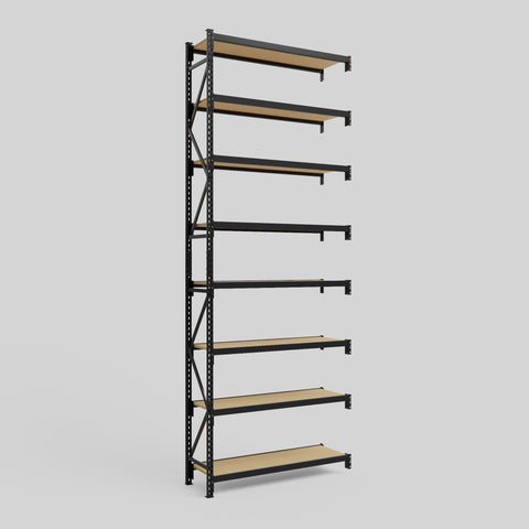 Longspan Metal Shelving - 4200mm High - Add-On Bay - Particleboard Shelf