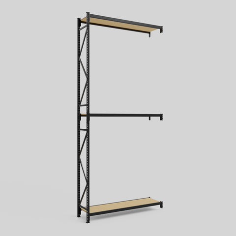 Longspan Metal Shelving - 4200mm High - Add-On Bay - Particleboard Shelf