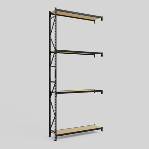Longspan Metal Shelving - 4200mm High - Add-On Bay - Particleboard Shelf
