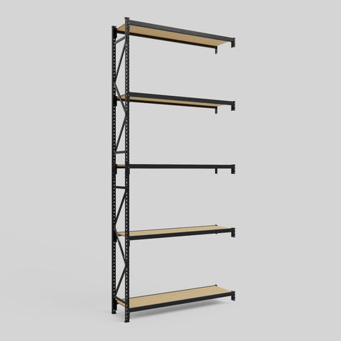 Longspan Metal Shelving - 4200mm High - Add-On Bay - Particleboard Shelf
