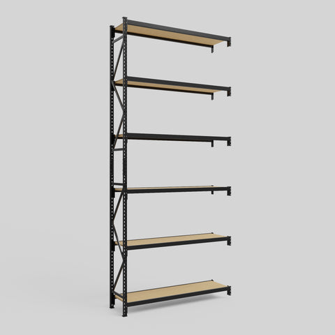 Longspan Metal Shelving - 4200mm High - Add-On Bay - Particleboard Shelf