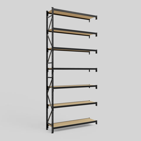 Longspan Metal Shelving - 4200mm High - Add-On Bay - Particleboard Shelf