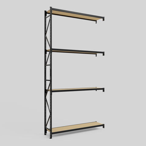 Longspan Metal Shelving - 4200mm High - Add-On Bay - Particleboard Shelf