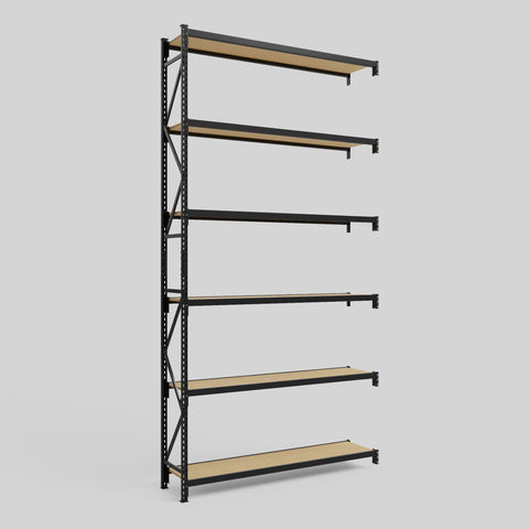 Longspan Metal Shelving - 4200mm High - Add-On Bay - Particleboard Shelf