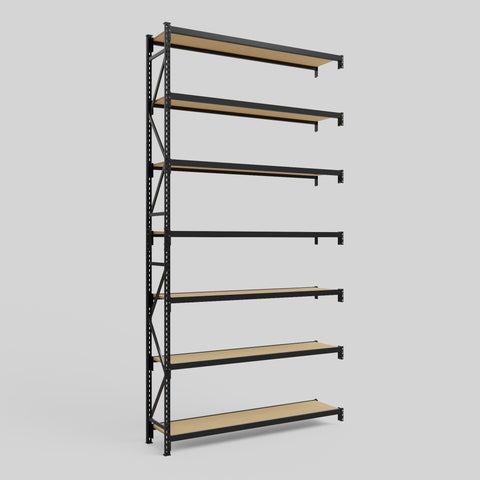 Longspan Metal Shelving - 4200mm High - Add-On Bay - Particleboard Shelf