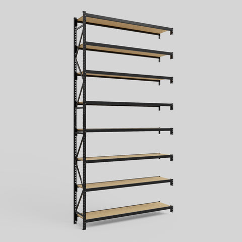 Longspan Metal Shelving - 4200mm High - Add-On Bay - Particleboard Shelf