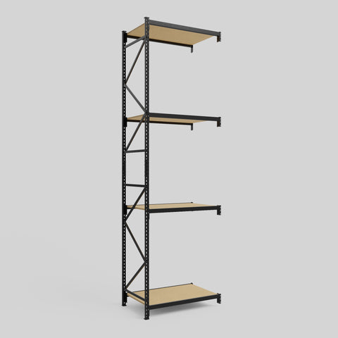 Longspan Metal Shelving - 4200mm High - Add-On Bay - Particleboard Shelf