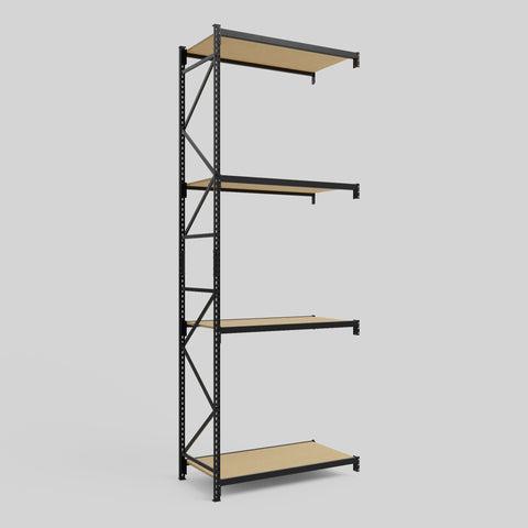 Longspan Metal Shelving - 4200mm High - Add-On Bay - Particleboard Shelf