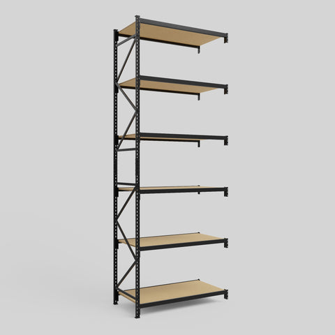 Longspan Metal Shelving - 4200mm High - Add-On Bay - Particleboard Shelf