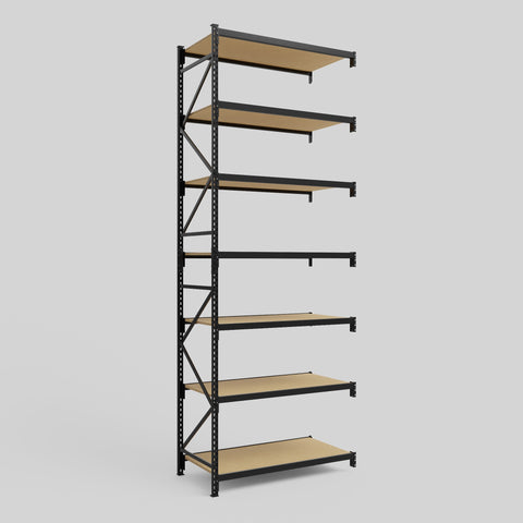 Longspan Metal Shelving - 4200mm High - Add-On Bay - Particleboard Shelf