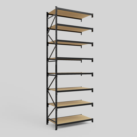 Longspan Metal Shelving - 4200mm High - Add-On Bay - Particleboard Shelf