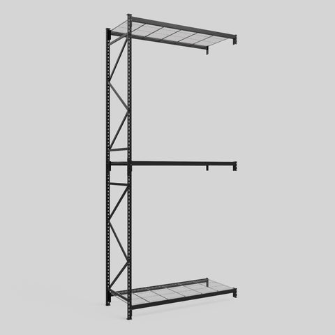 Longspan Metal Shelving - 4200mm High - Add-On Bay - Mesh Shelf