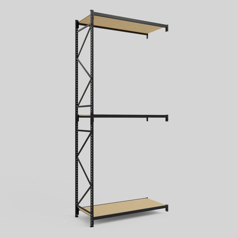 Longspan Metal Shelving - 4200mm High - Add-On Bay - Particleboard Shelf
