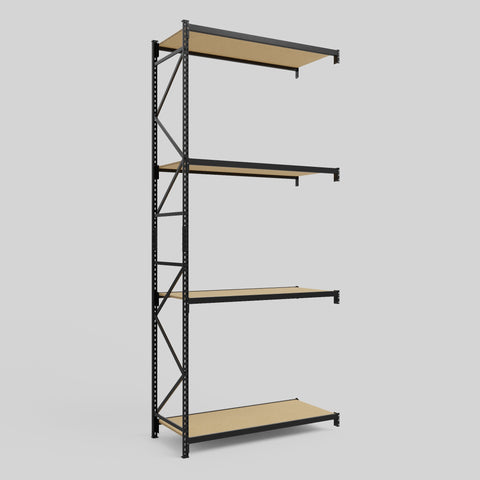 Longspan Metal Shelving - 4200mm High - Add-On Bay - Particleboard Shelf