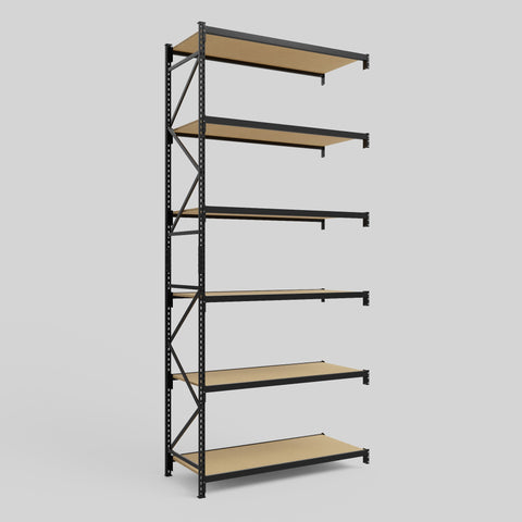 Longspan Metal Shelving - 4200mm High - Add-On Bay - Particleboard Shelf