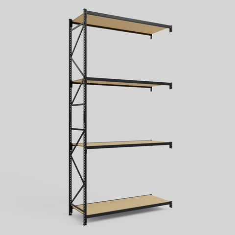 Longspan Metal Shelving - 4200mm High - Add-On Bay - Particleboard Shelf