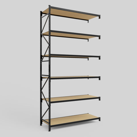 Longspan Metal Shelving - 4200mm High - Add-On Bay - Particleboard Shelf
