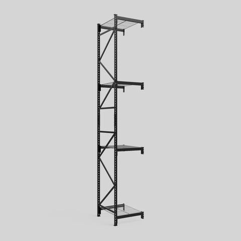 Longspan Metal Shelving - 4200mm High - Add-On Bay - Mesh Shelf