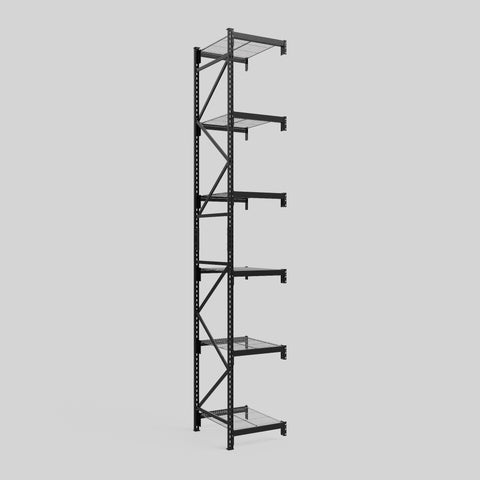 Longspan Metal Shelving - 4200mm High - Add-On Bay - Mesh Shelf