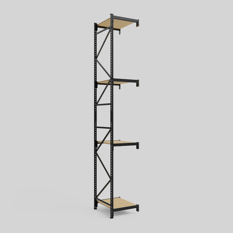 Longspan Metal Shelving - 4200mm High - Add-On Bay - Particleboard Shelf