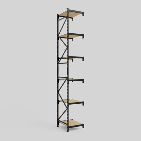 Longspan Metal Shelving - 4200mm High - Add-On Bay - Particleboard Shelf
