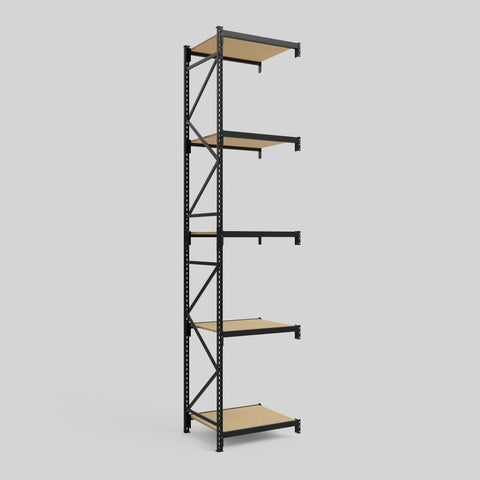 Longspan Metal Shelving - 4200mm High - Add-On Bay - Particleboard Shelf