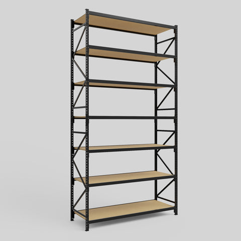 Longspan Metal Shelving - 4200mm High - Full Bay - Particleboard Shelf