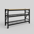 Longspan Work Bench - Steel Mesh Shelves