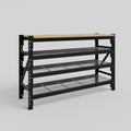 Longspan Work Bench - Steel Mesh Shelves