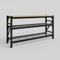 Longspan Work Bench - Steel Mesh Shelves