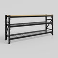 Longspan Work Bench - Steel Mesh Shelves