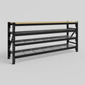 Longspan Work Bench - Steel Mesh Shelves