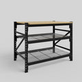 Longspan Work Bench - Steel Mesh Shelves