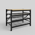 Longspan Work Bench - Steel Mesh Shelves