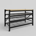 Longspan Work Bench - Steel Mesh Shelves