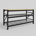Longspan Work Bench - Steel Mesh Shelves